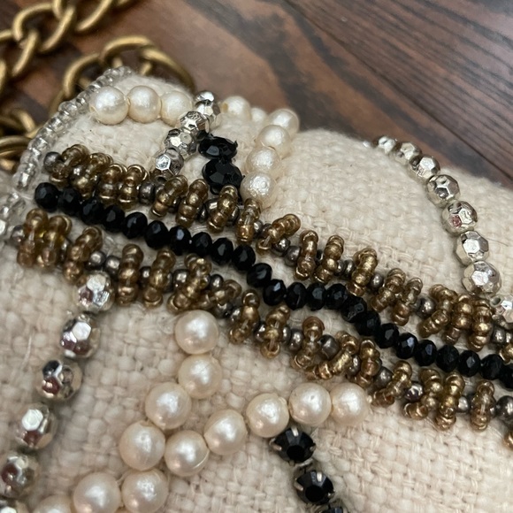 Zara Women’s Ivory beaded Crossbody Bag -Good condition - Picture 8 of 10